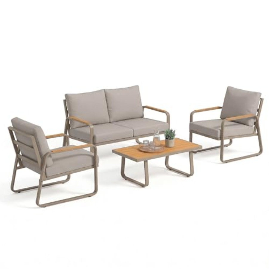 4 Piece Patio Furniture Set fo - Outdoor Furniture Loveseat recension och pris