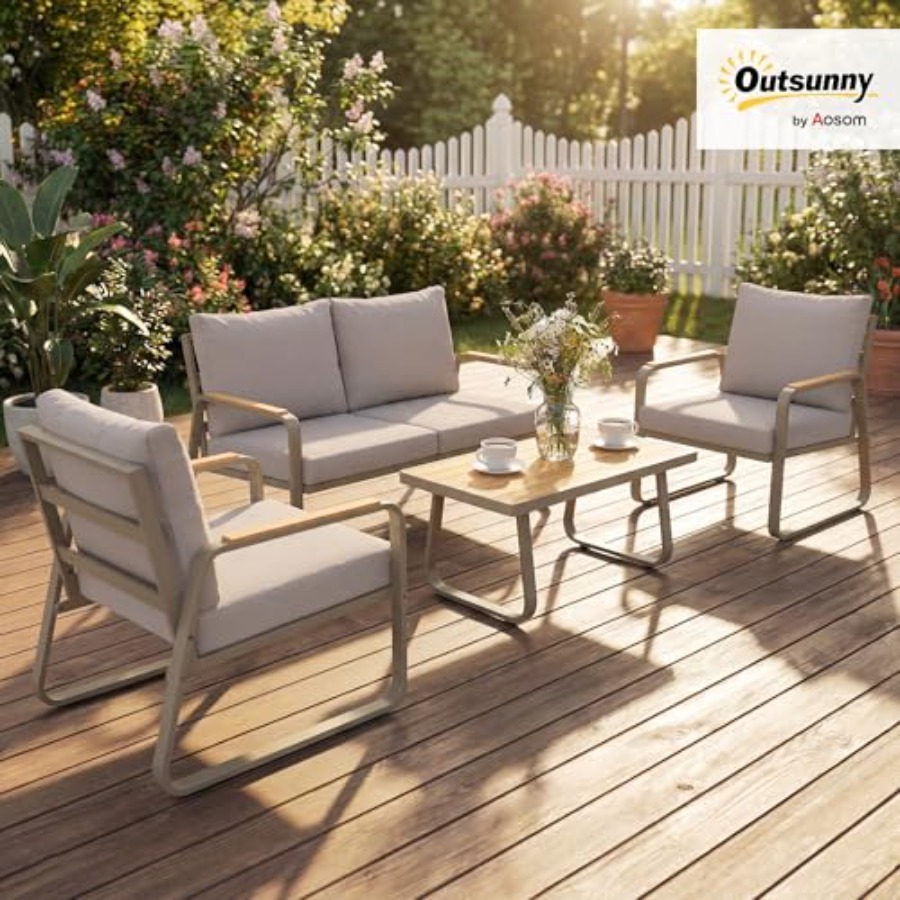 4 Piece Patio Furniture Set fo - Outdoor Furniture Loveseat recension och pris