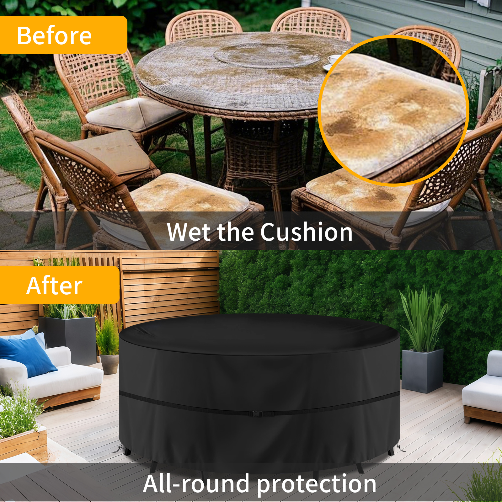Round Waterproof Garden Furnit - Outdoor Furniture Fabric Waterproof recension och pris