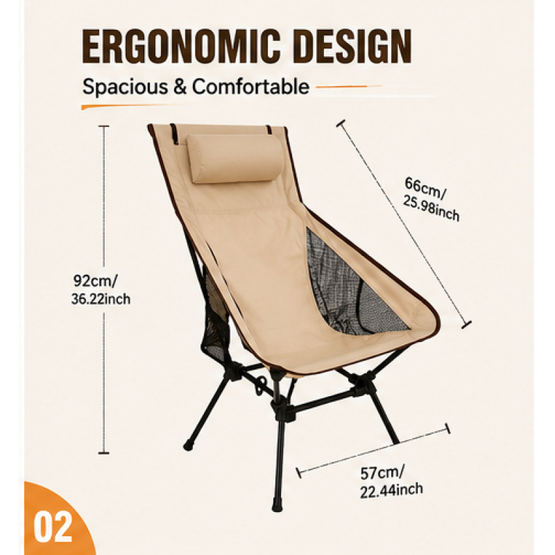 Portable Folding Camping Chair - Outdoor Furniture Aluminum recension och pris