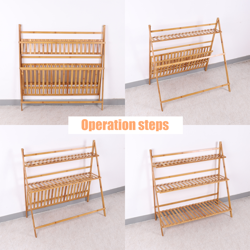 3 TiersBamboo Ladder Plant Sta - Outdoor Furniture Luxury recension och pris
