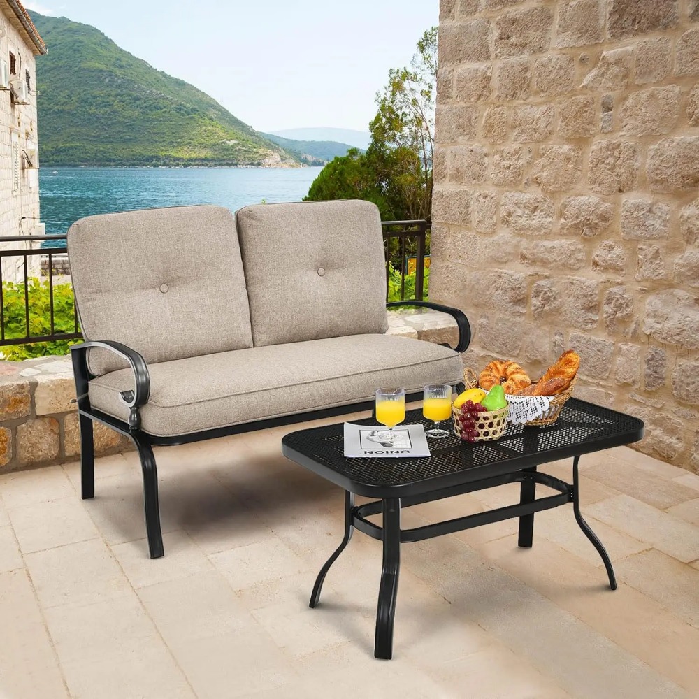 Patio Loveseat with Table Set, - Outdoor Furniture Loveseat recension och pris