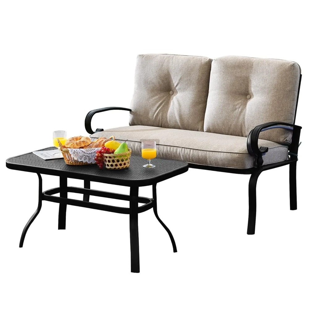 Patio Loveseat with Table Set, - Outdoor Furniture Loveseat recension och pris