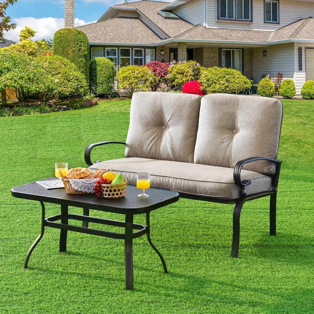 Patio Loveseat with Table Set, - Outdoor Furniture Loveseat recension och pris