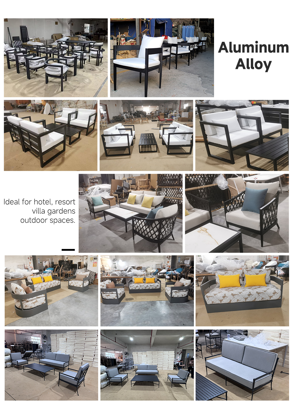 Hot Selling Aluminum Garden Se - Outdoor Furniture Aluminum recension och pris