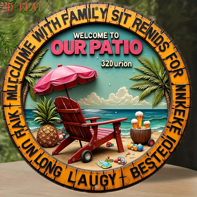 [2D Flat] 8-Inch Tropical Pati - Outdoor Furniture Aluminum recension och pris