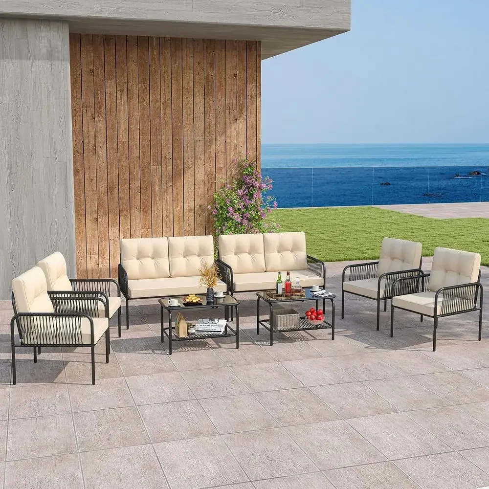 8-Piece Outdoor Patio Furnitur - Outdoor Furniture Loveseat recension och pris