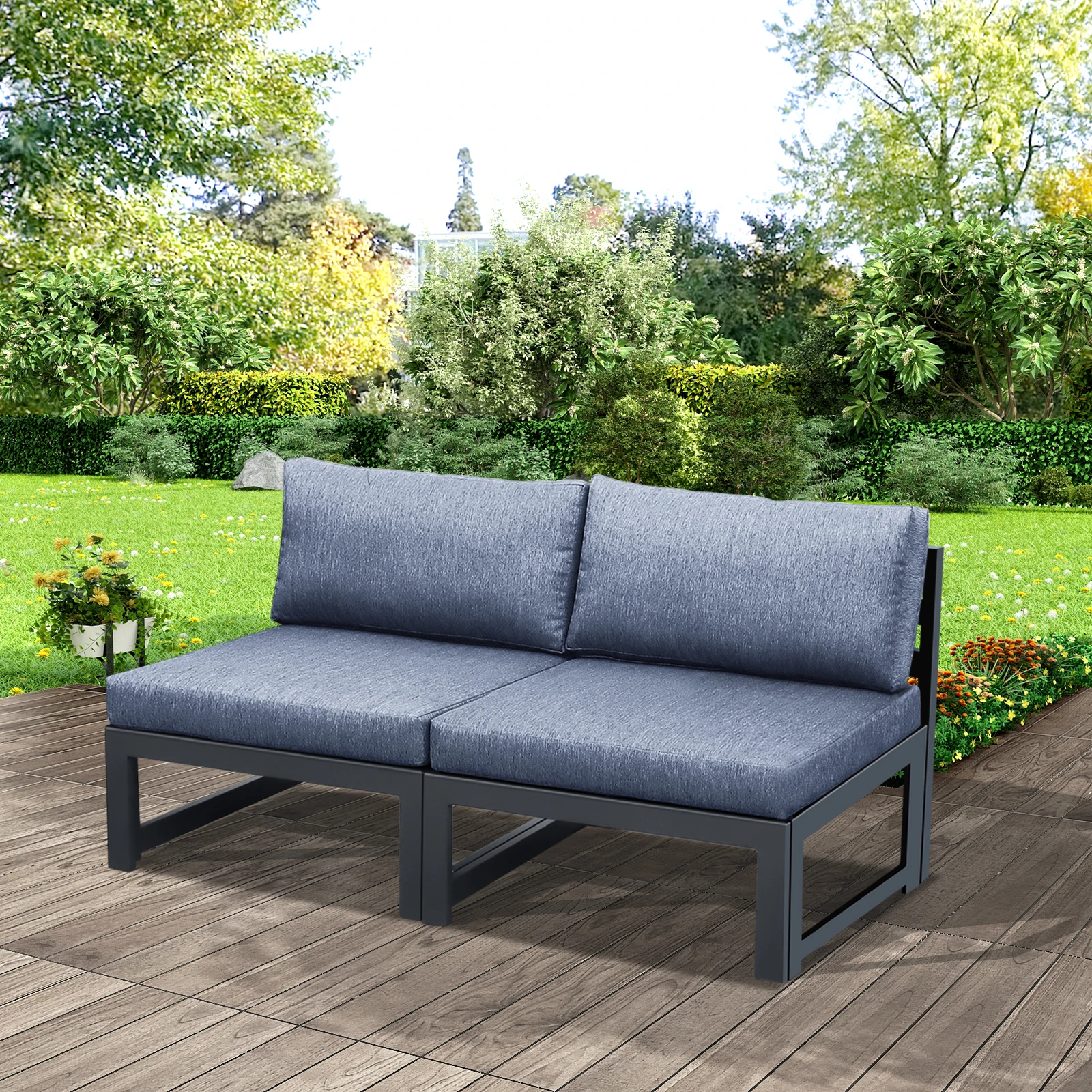 Patio Sectional love seat arml - Outdoor Furniture Loveseat recension och pris