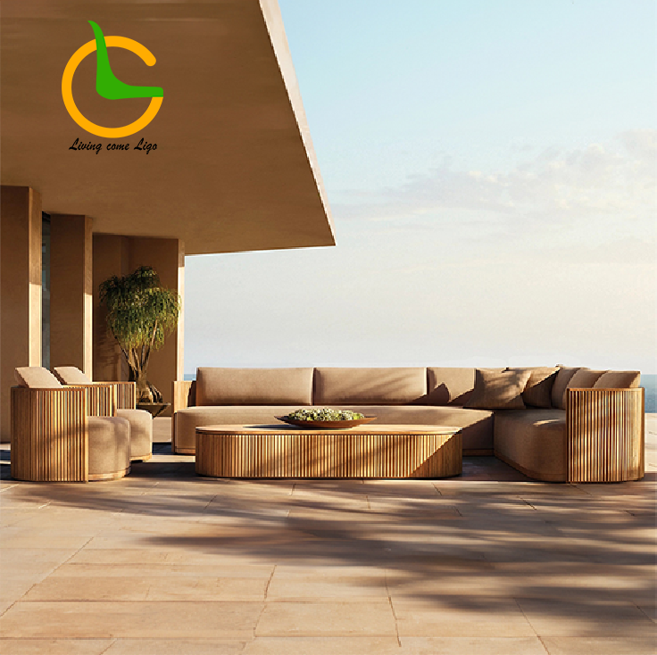 Luxury L-shaped Teak Wood Outd - Outdoor Furniture Luxury recension och pris
