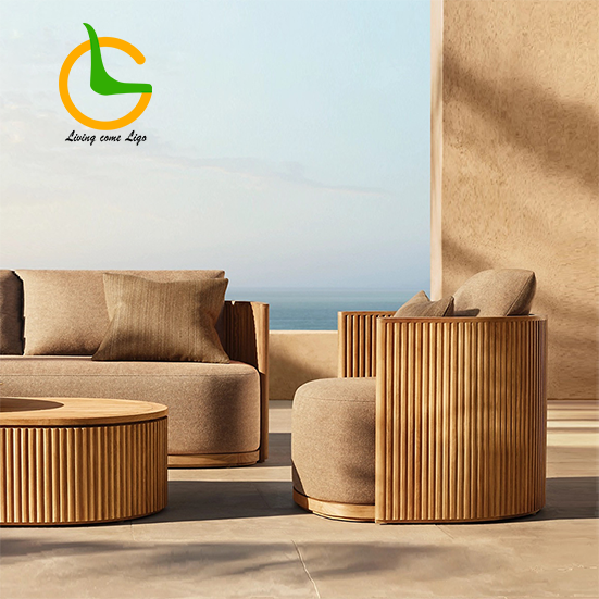 Luxury L-shaped Teak Wood Outd - Outdoor Furniture Luxury recension och pris