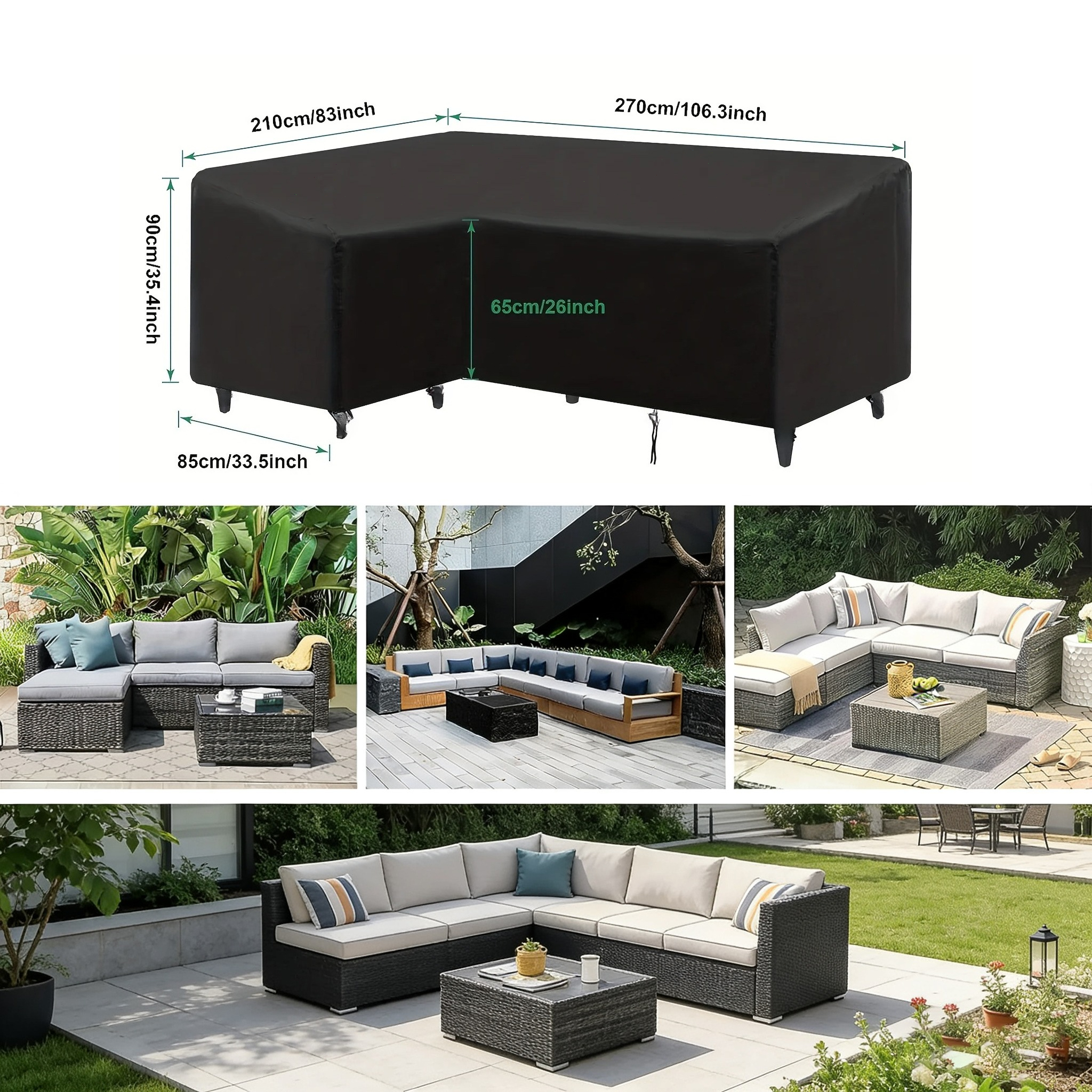 L-shaped Outdoor Sofa Cover, W - Outdoor Furniture Plans recension och pris