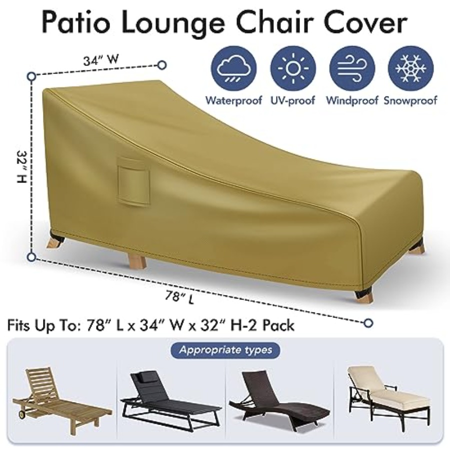 Chaise Lounge Covers Outdoor W - Outdoor Furniture Covers recension och pris